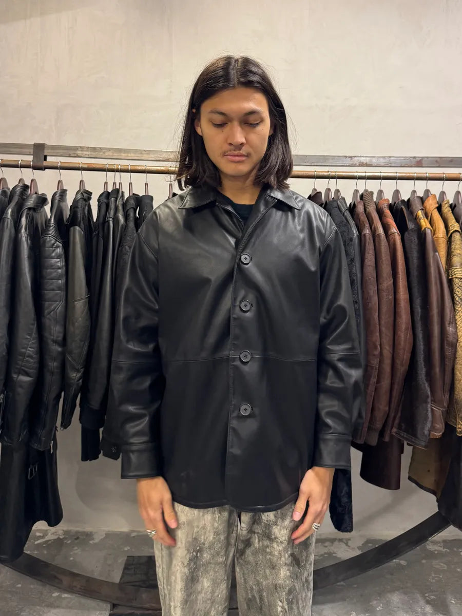 Levi’s Black Bovine Leather Shirt (S) SLiWZIL 1
