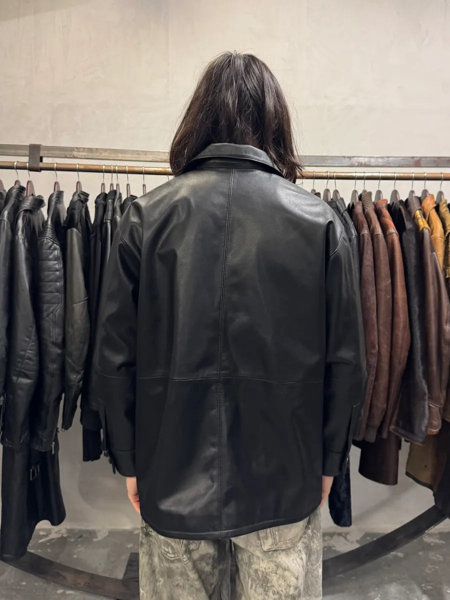 Levi’s Black Bovine Leather Shirt (S) SLiWZIL 2