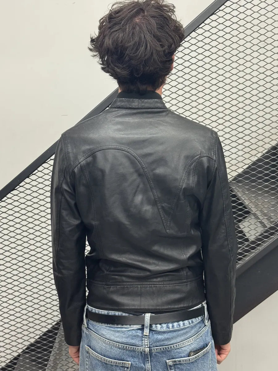 Levis Black Leather Multi-Pocket Jacket aOMANeJ 2
