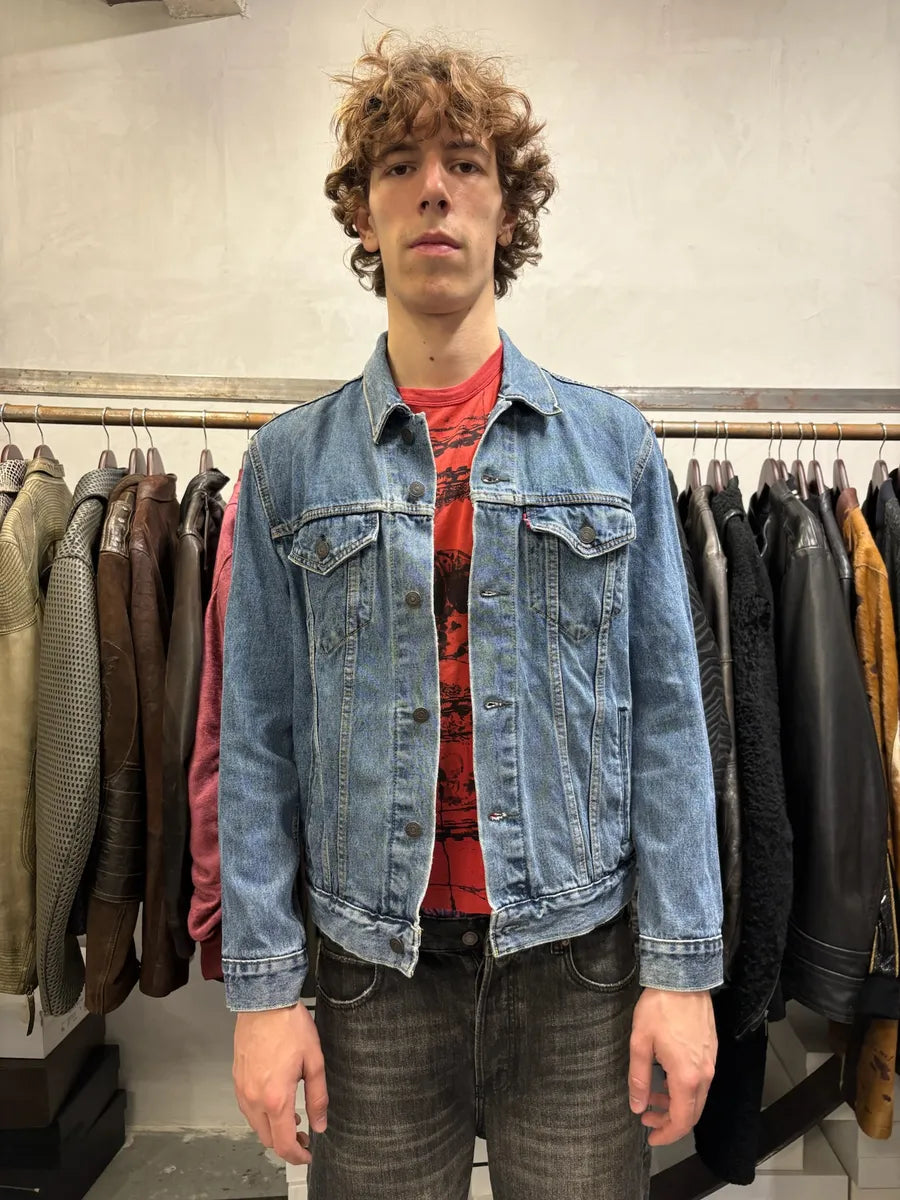 Levi’s Blue Brut Buttoned Denim Trucker Jacket CAjSdtv 3