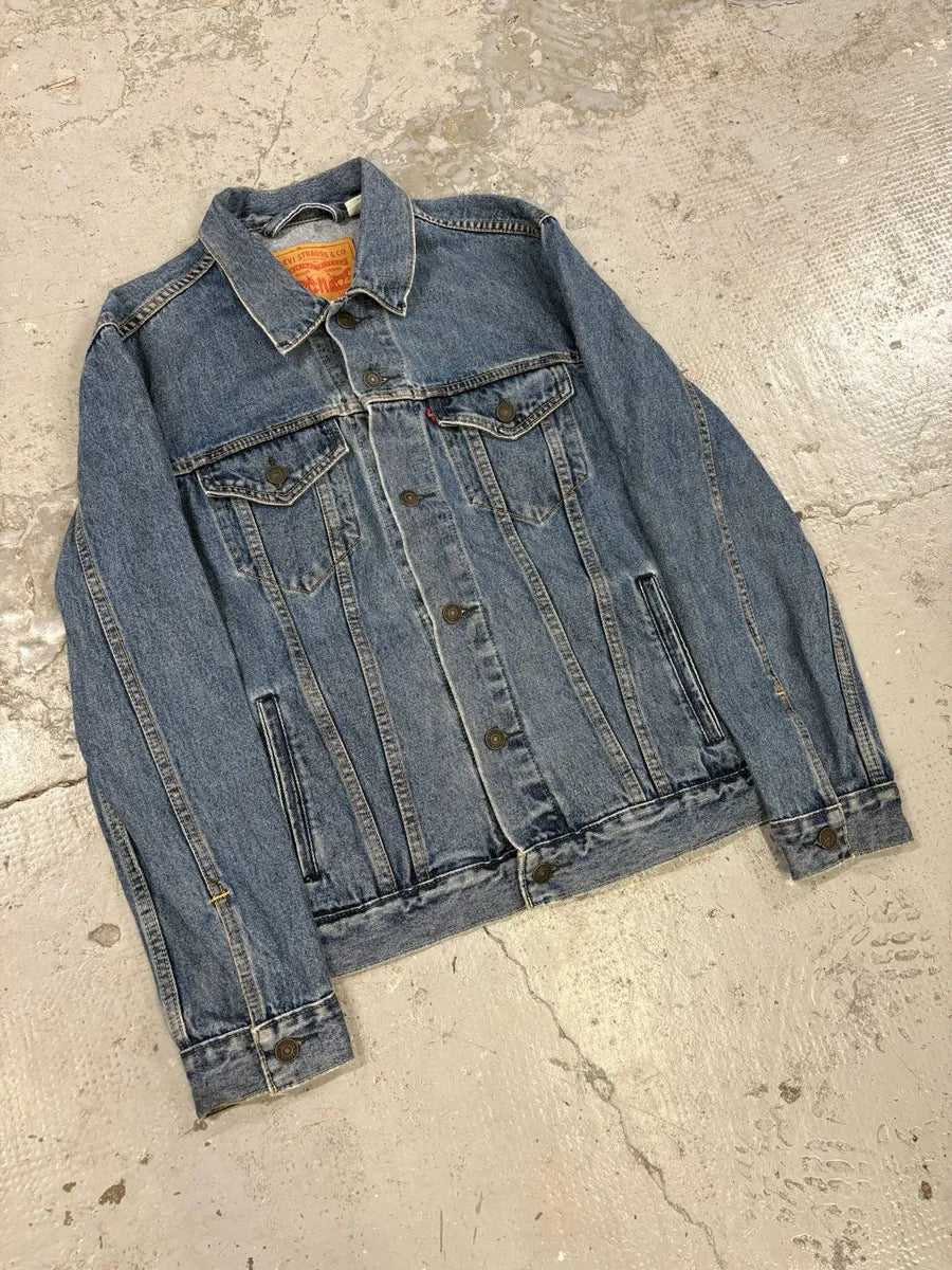 Levi’s Blue Brut Buttoned Denim Trucker Jacket CAjSdtv 7