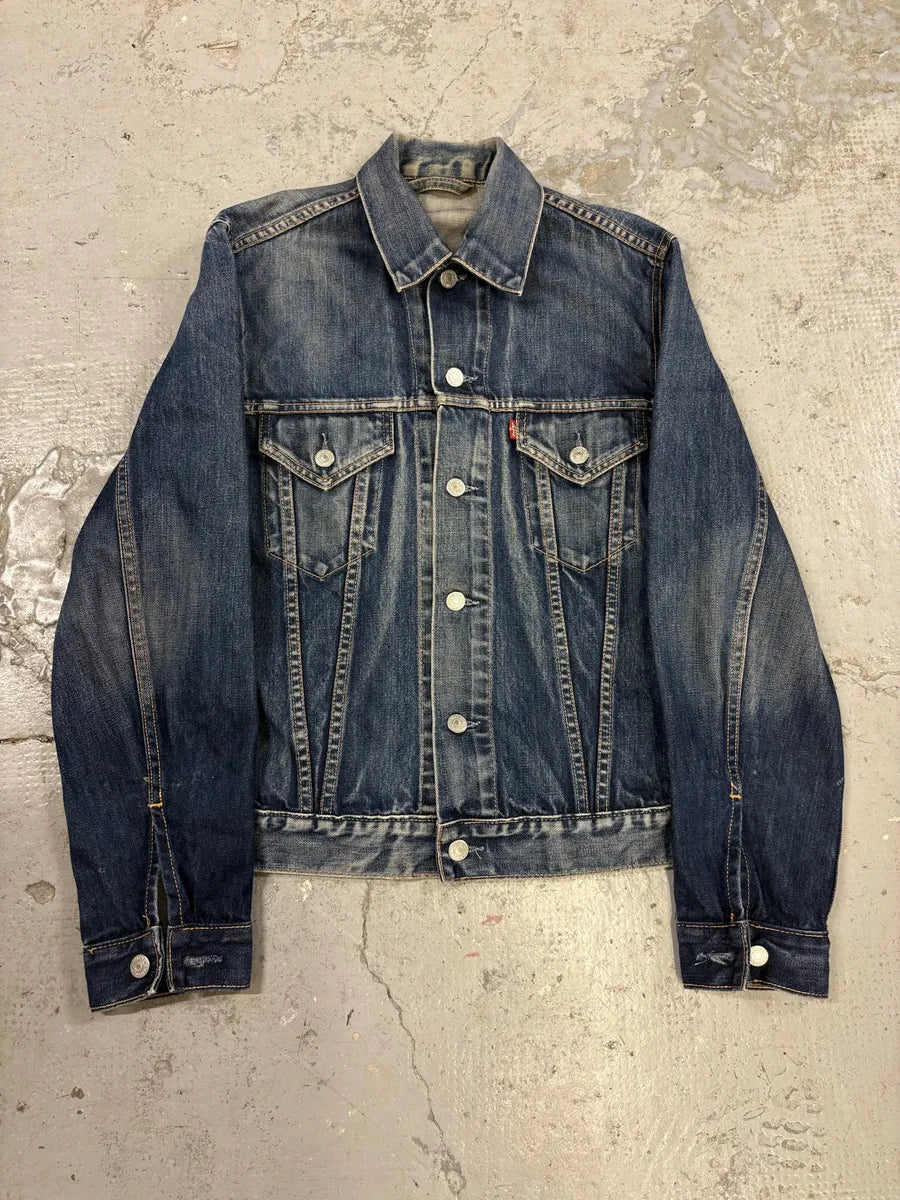 Levi’s Blue Brut Buttoned Denim Trucker Jacket YcpBgyd 0
