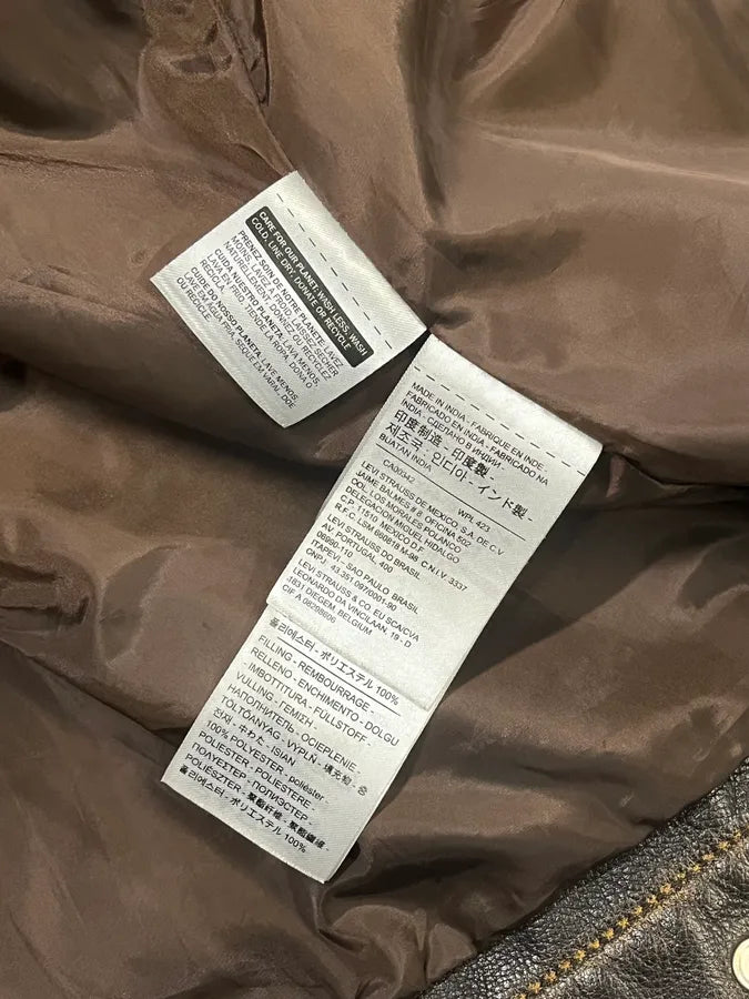 Levi’s Buffalo Brown Faded Leather Trucker Jacket ivCJStf 11