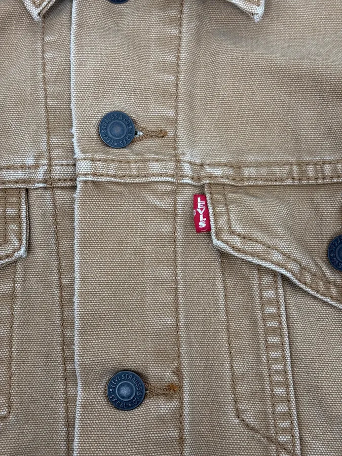 Levi’s Camel Brut Buttoned Denim Trucker Jacket cUaplYF 8