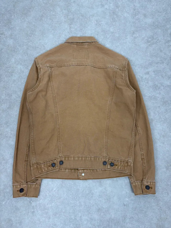 Levi’s Camel Brut Buttoned Denim Trucker Jacket cUaplYF 5