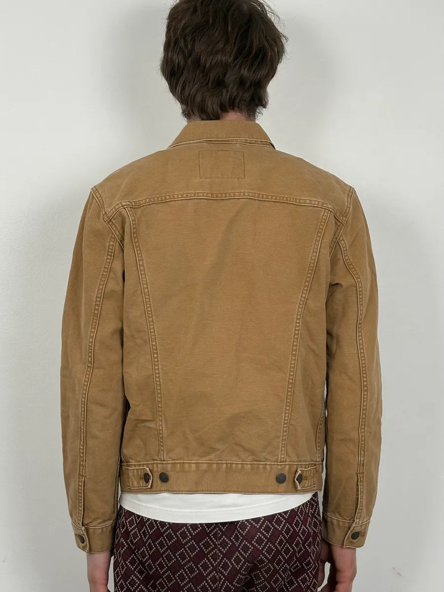 Levi’s Camel Brut Buttoned Denim Trucker Jacket cUaplYF 2
