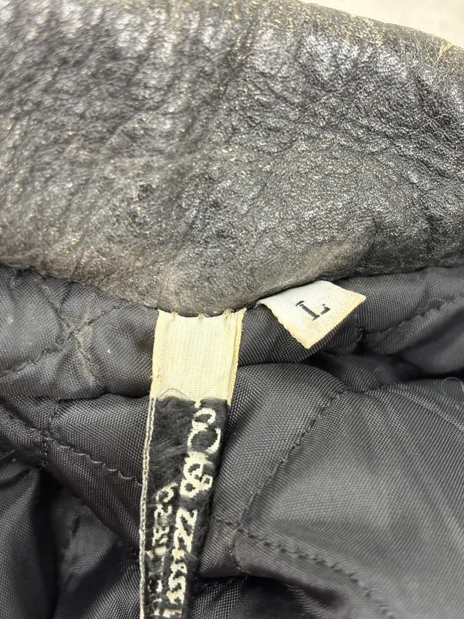 1990s Levis Black Eroded Leather Trucker Jacket xCsQCmM 13