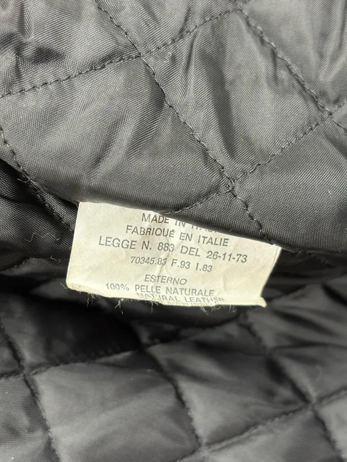 1990s Levis Black Eroded Leather Trucker Jacket xCsQCmM 12