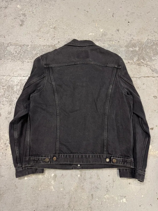 Levi’s Dark Grey Brut Buttoned Denim Trucker Jacket PQkYZMF 3