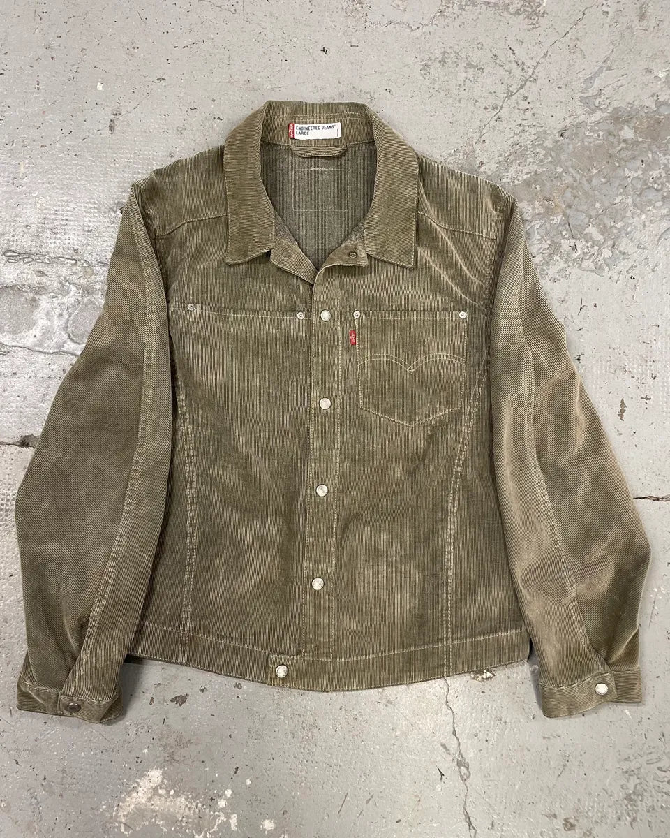 Levi’s Engineered Grey Corduroy Structured Jacket (M/L) sCDCwJE 0