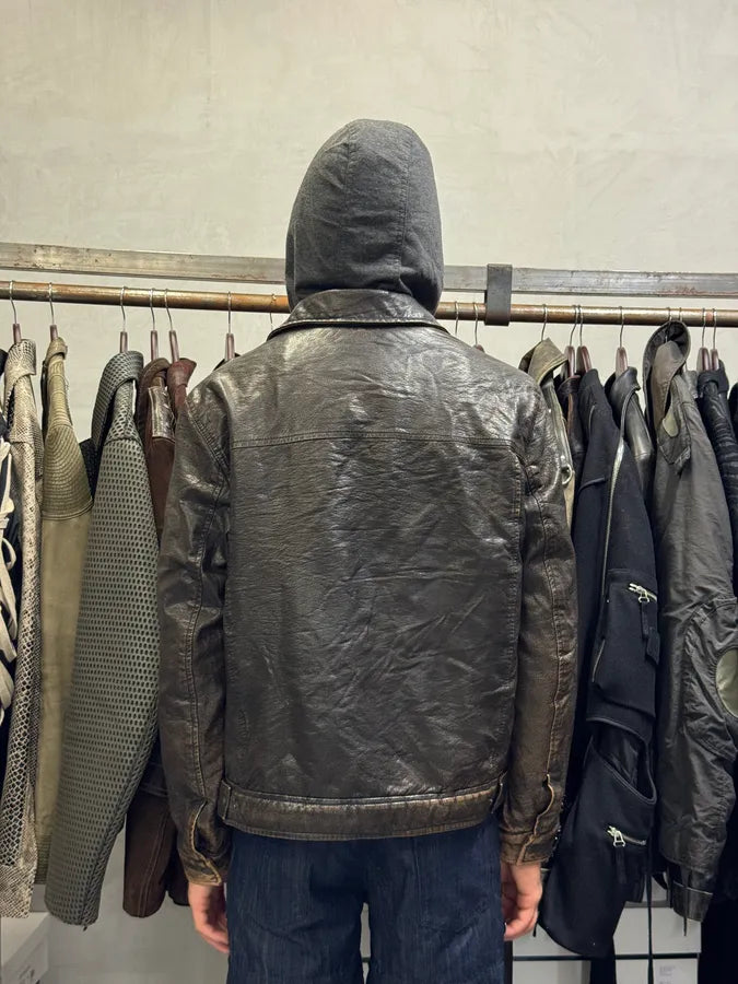 Levi’s Faded Vegan Leather Hooded Jacket cuKevIB 2