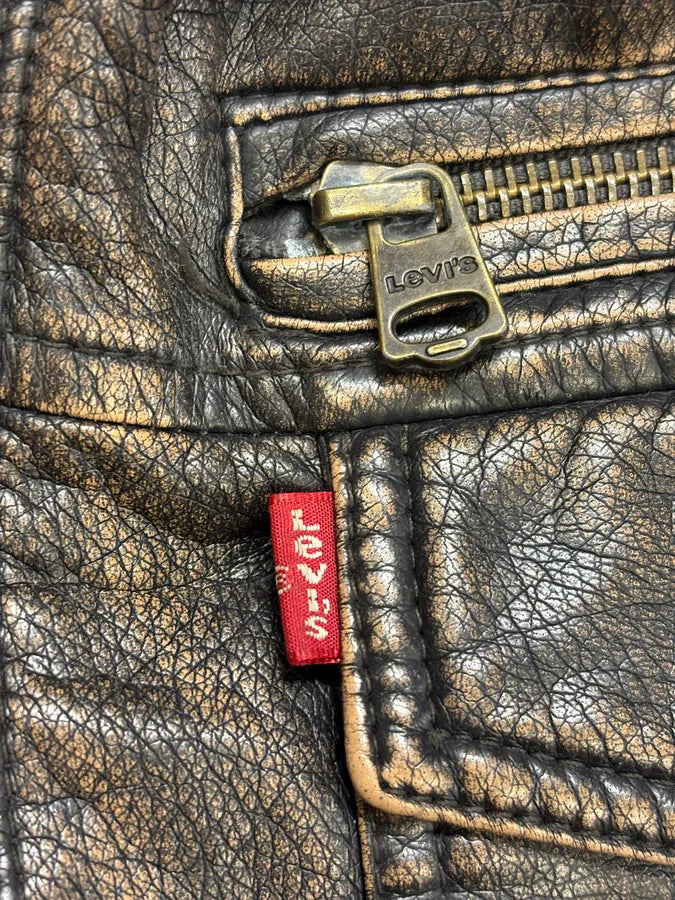 Levi’s Faded Vegan Leather Hooded Jacket cuKevIB 6