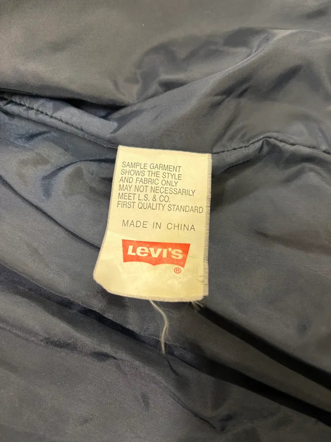 Levi’s Grey Leather Buttoned Trucker Jacket fvBgxTj 10