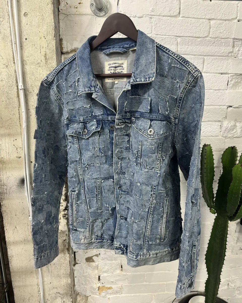 Levis Made & Crafted Unique Denim Patchwork Jacket (M) 1
