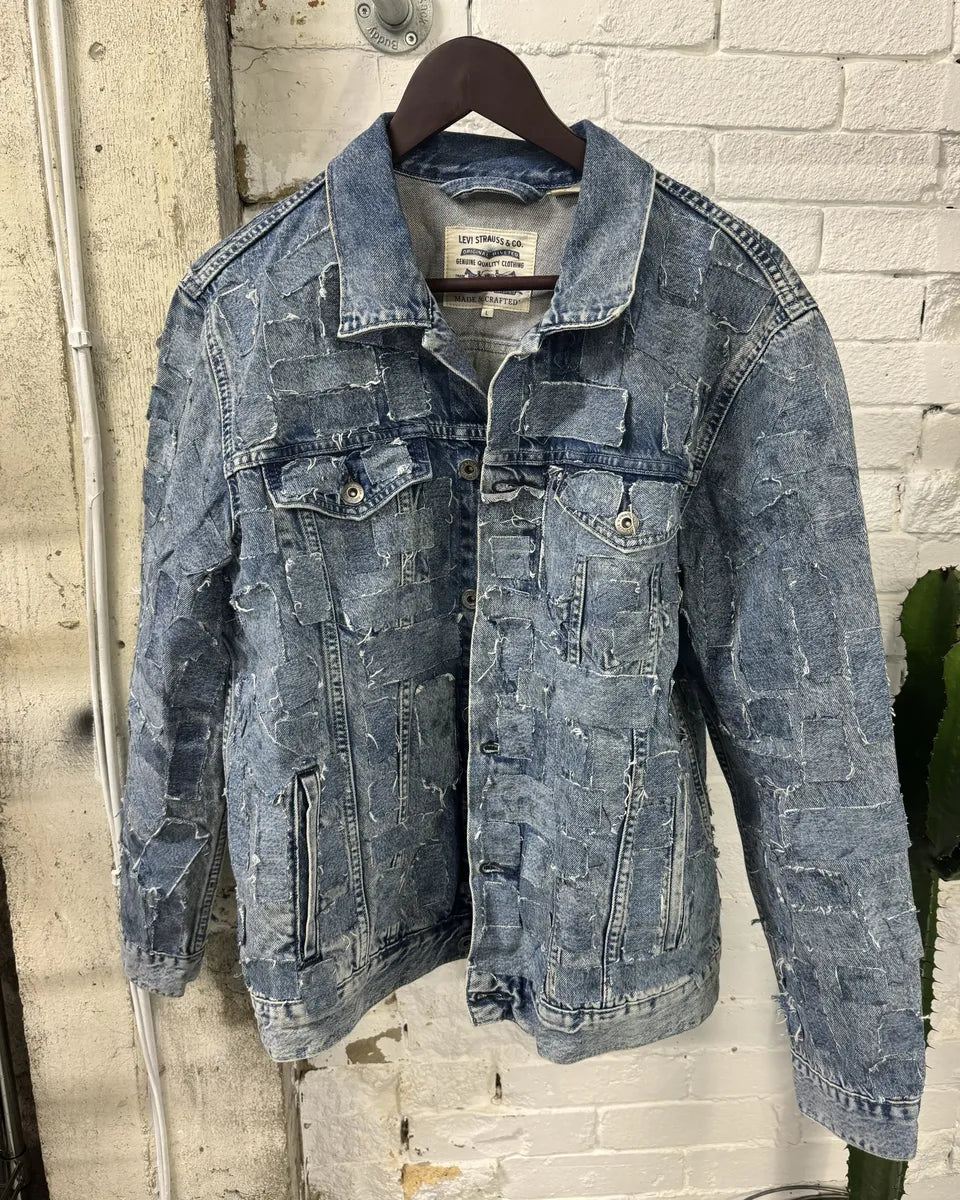 Levis Made & Crafted Unique Denim Patchwork Jacket (M) 5