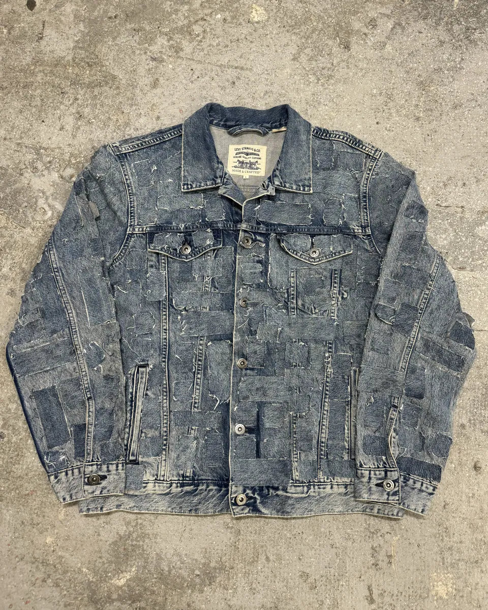 Levis Made & Crafted Unique Denim Patchwork Jacket (M) 7