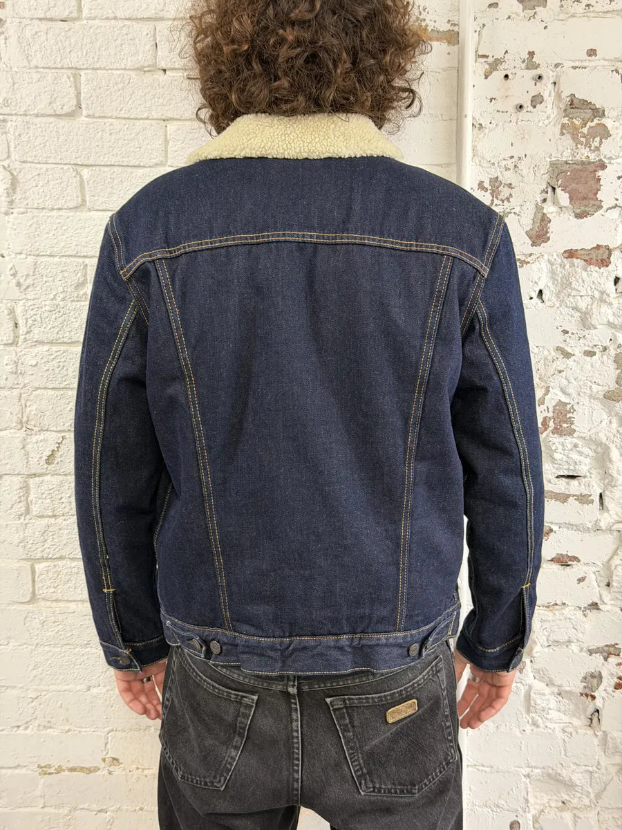 Levi’s Navy Brut Denim Shearling Jacket FbNNAeB 2