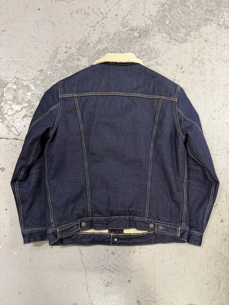 Levi’s Navy Brut Denim Shearling Jacket FbNNAeB 4