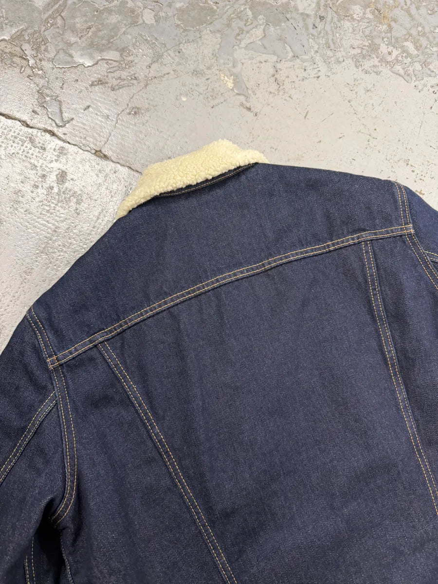 Levi’s Navy Brut Denim Shearling Jacket FbNNAeB 6