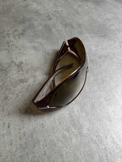 SS2004 Prada Contemporary Brown Sunglasses (OS) - 3