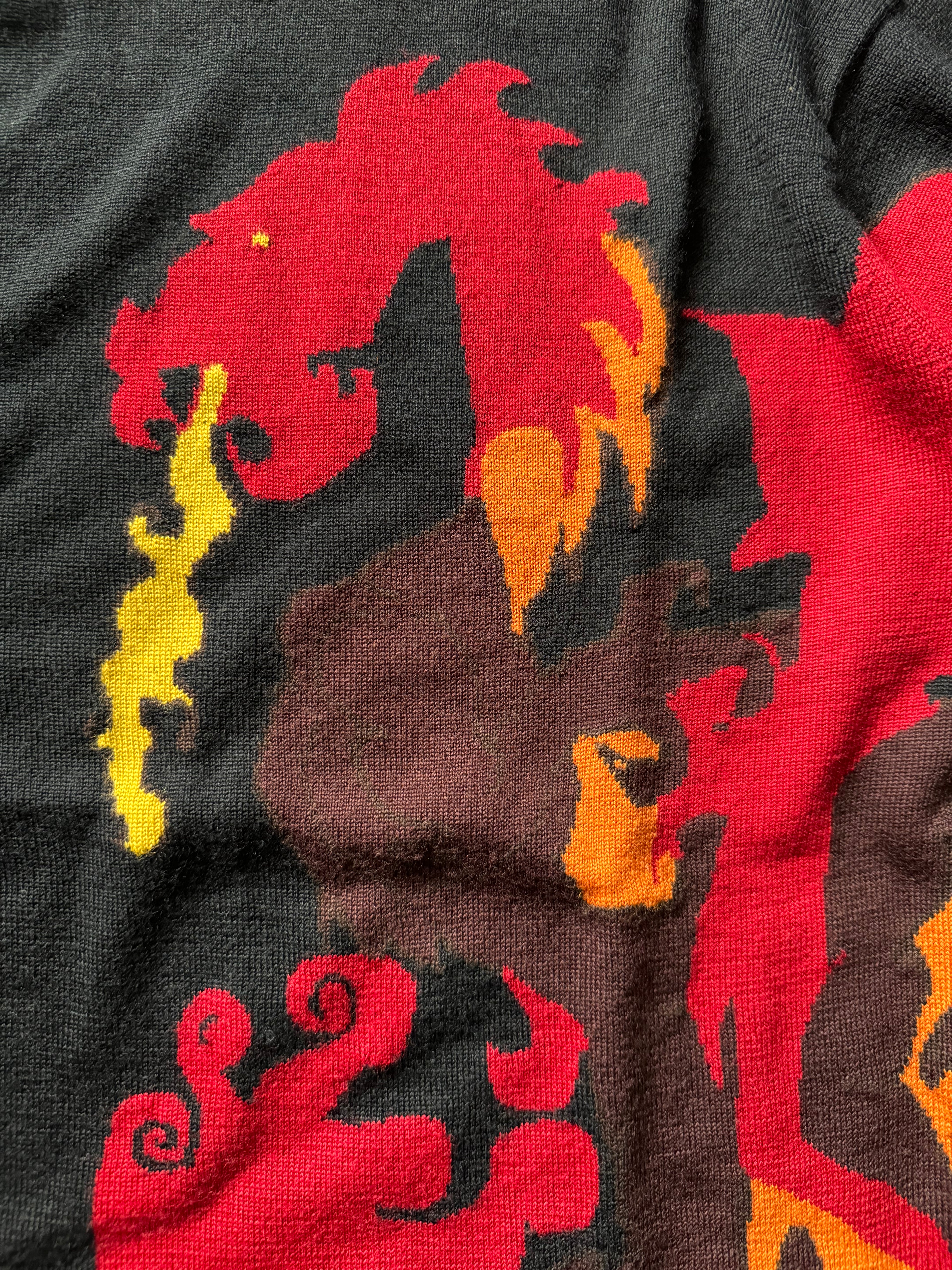 2000s Marithé + François Girbaud Dragon Wool Sweater (M) - 10