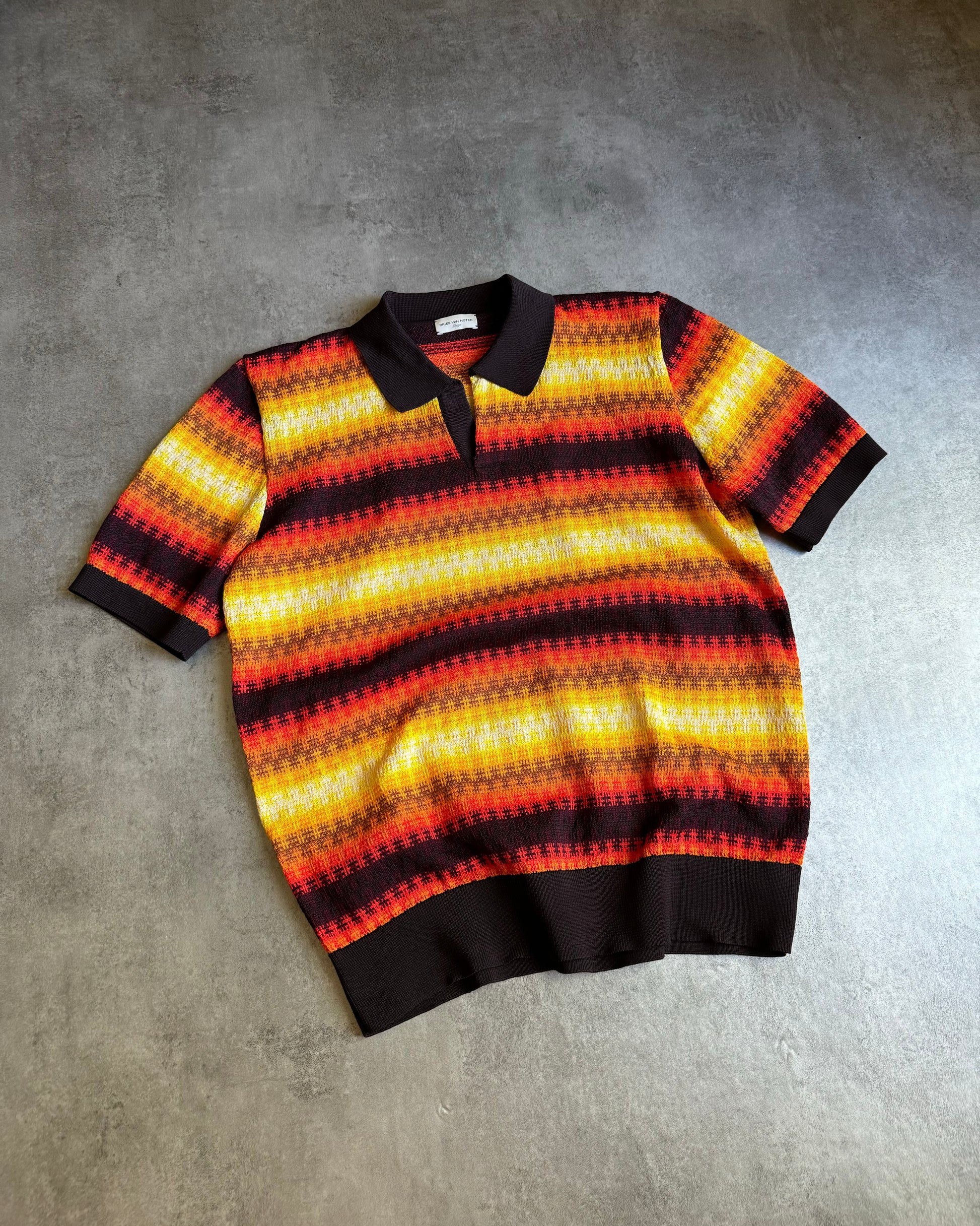 SS2019 Dries Van Noten Knit Vibrant Polo  (L) - 4