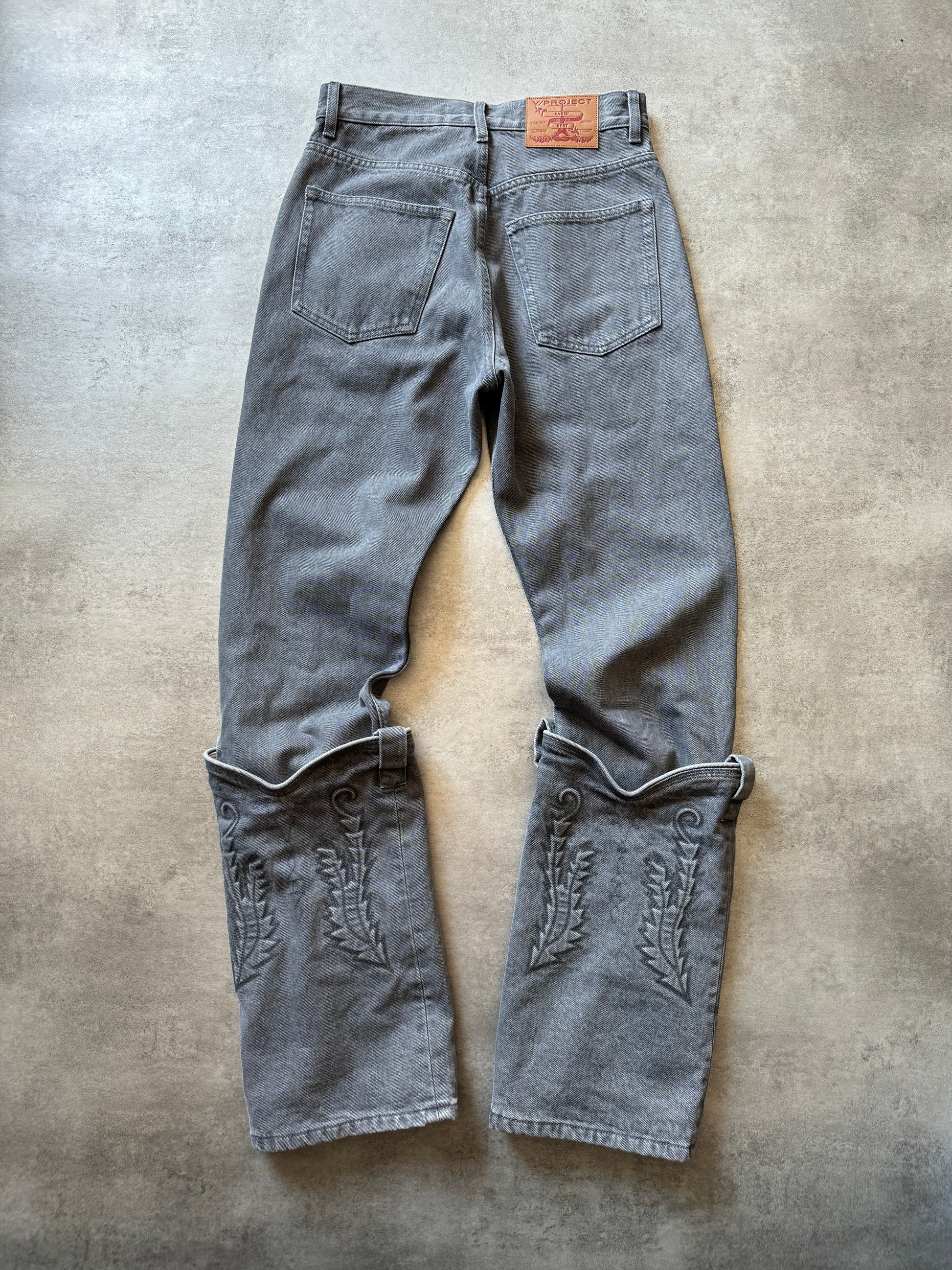 Y/Project Grey Mini Cowboy Jeans (S) - 2