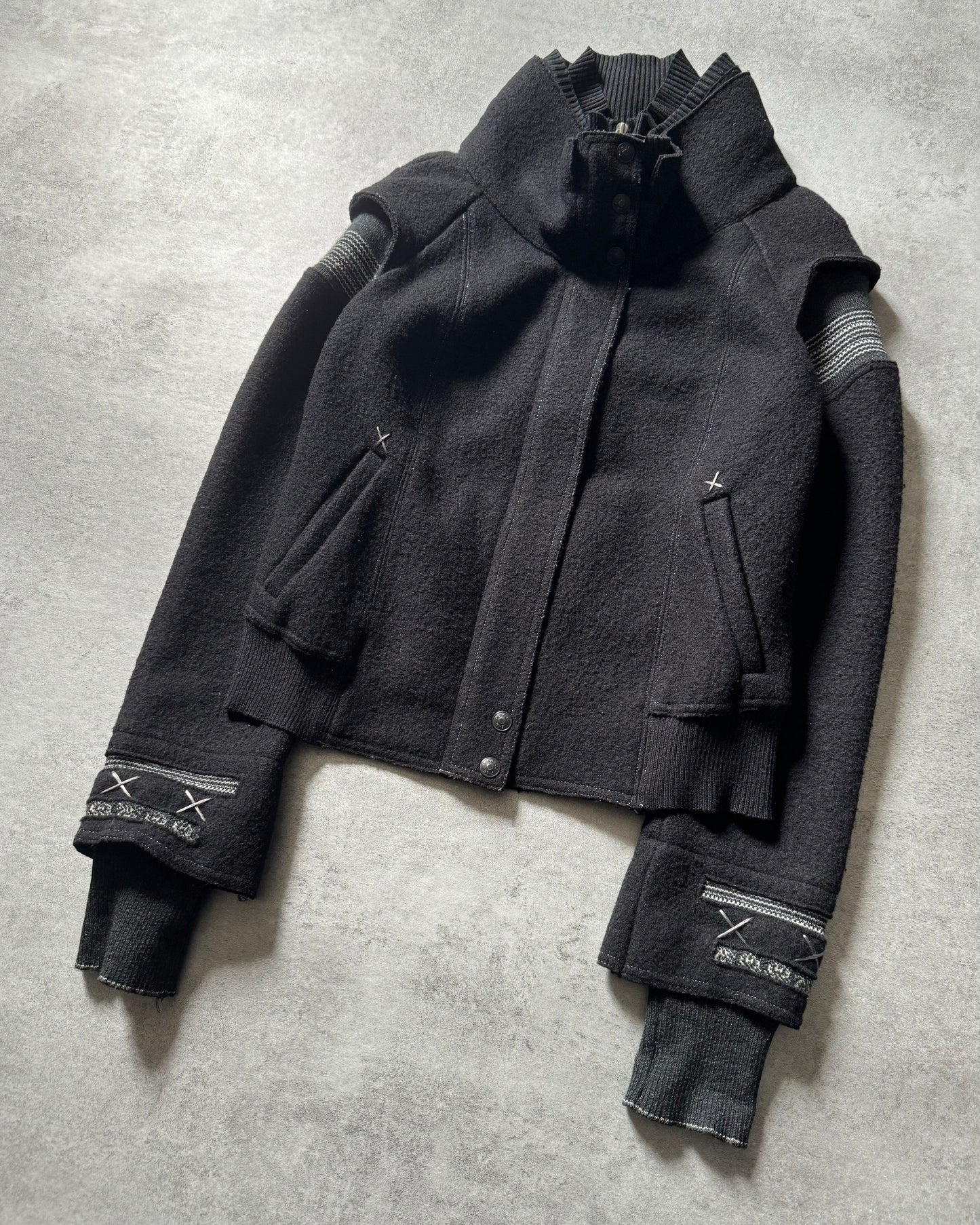 2000s Marithé + François Girbaud Wool Superposed Jacket  (S) - 4