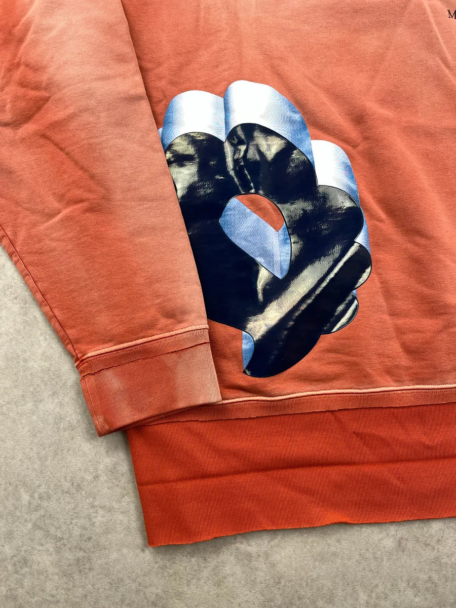 SS2022 Maison Margiela Terracotta Abstract Layered Hem Sweater lneJKiwJ 7