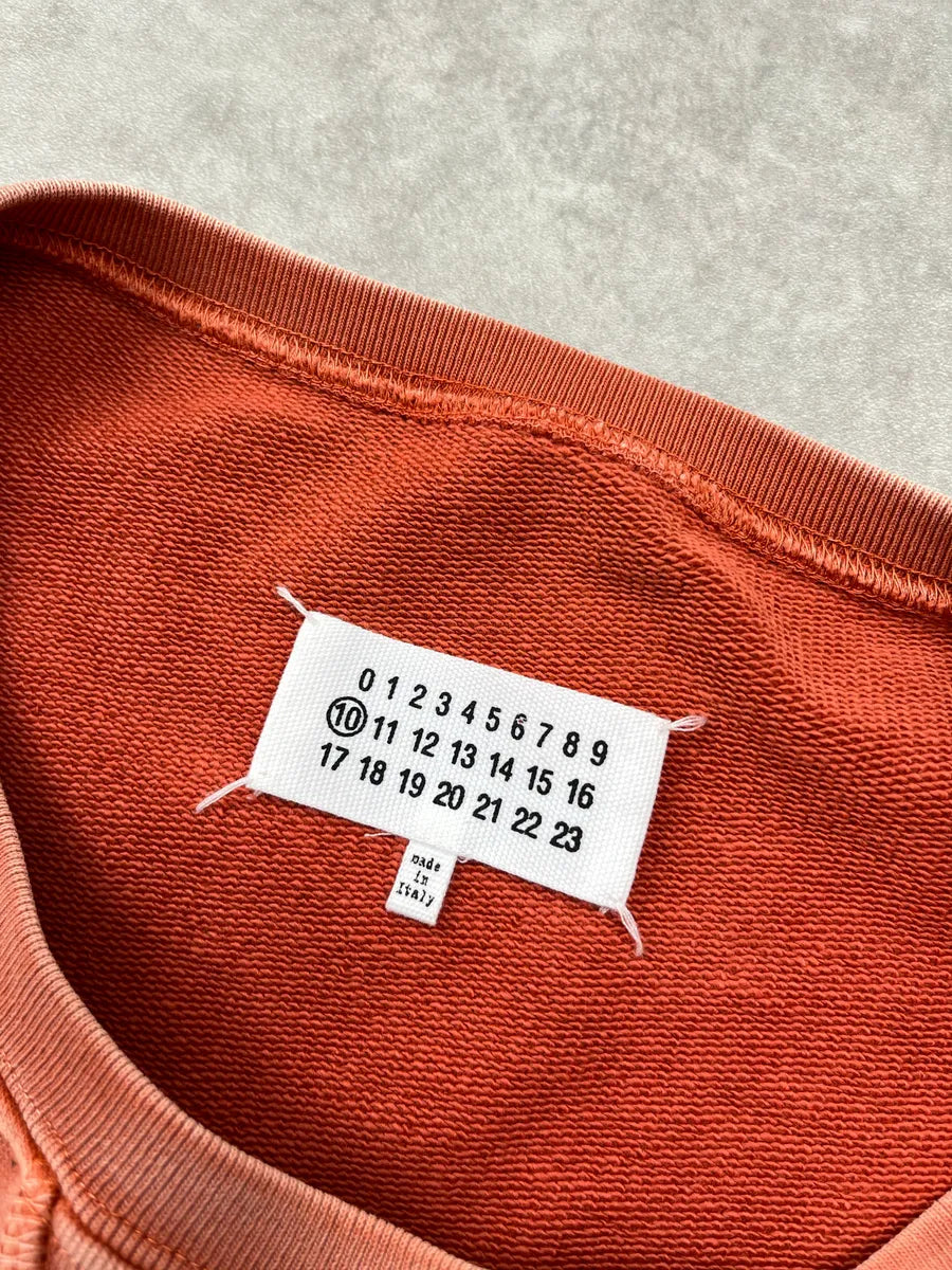 SS2022 Maison Margiela Terracotta Abstract Layered Hem Sweater lneJKiwJ 9