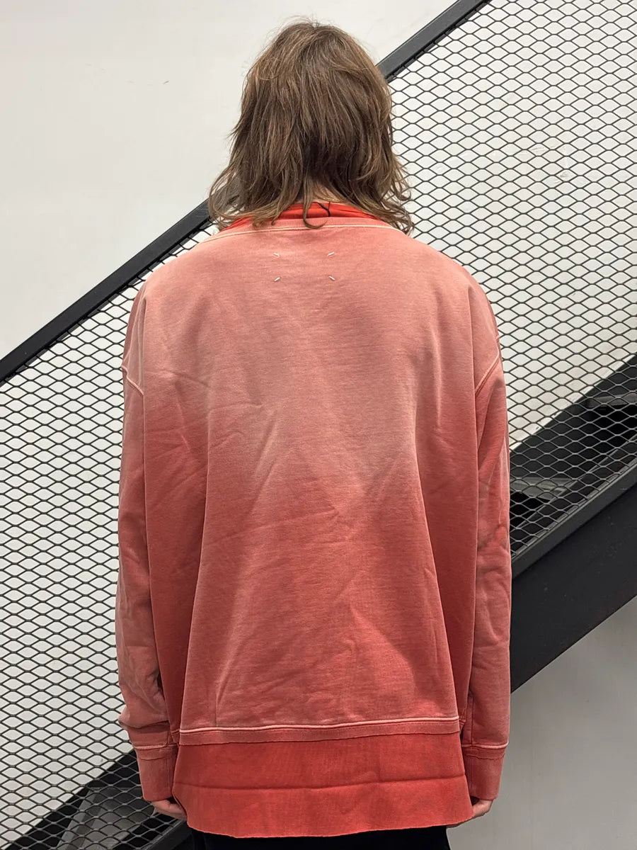SS2022 Maison Margiela Terracotta Abstract Layered Hem Sweater lneJKiwJ 1