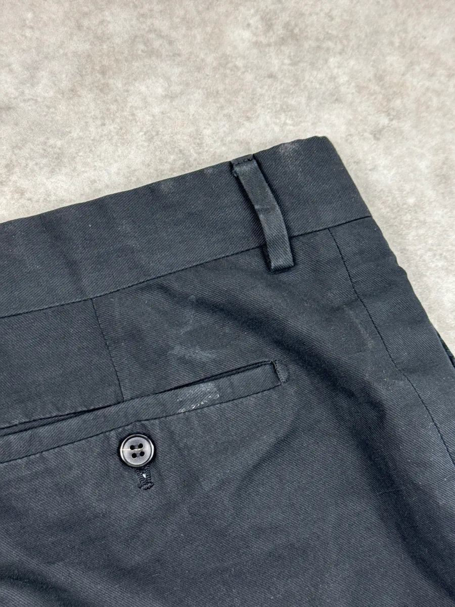 Hermès Black Linen Belt Loop Tailored Pants loXEHvdO 9