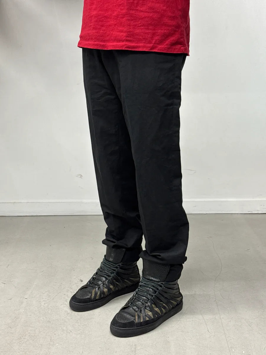 Hermès Black Linen Belt Loop Tailored Pants loXEHvdO 1