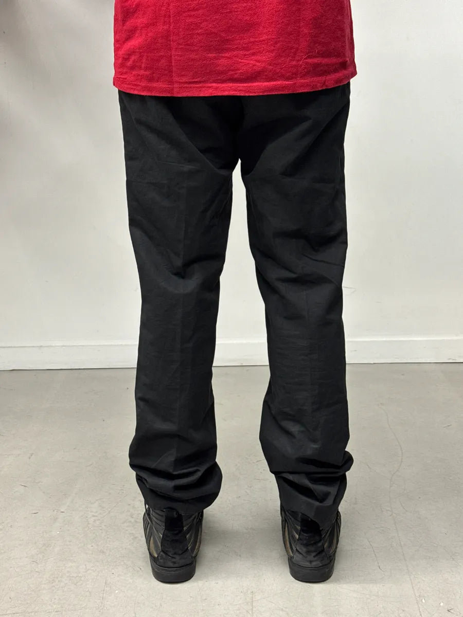 Hermès Black Linen Belt Loop Tailored Pants loXEHvdO 2