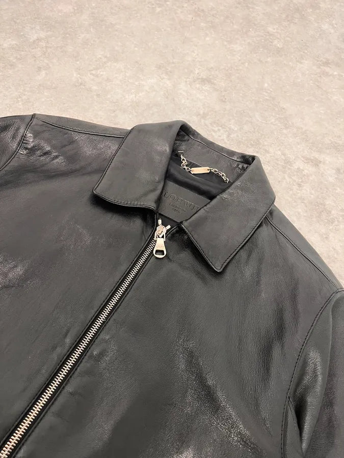 Loewe Black Premium Leather Classy Jacket fuWHyCM 4