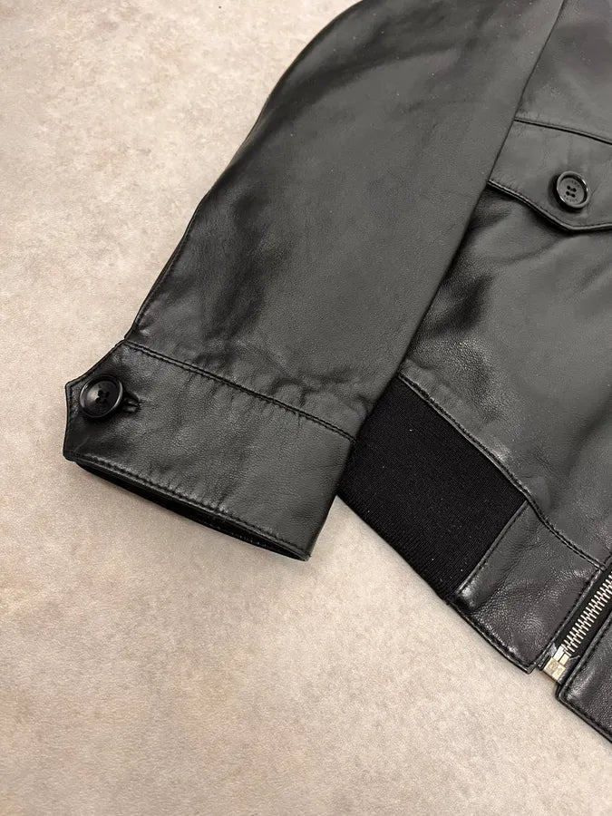 Loewe Black Premium Leather Classy Jacket fuWHyCM 5