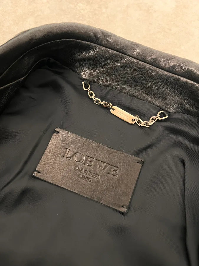 Loewe Black Premium Leather Classy Jacket fuWHyCM 8