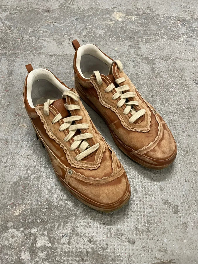 Loewe Brown Deconstructed Faded Leather Shoes (45eu/us11) 4
