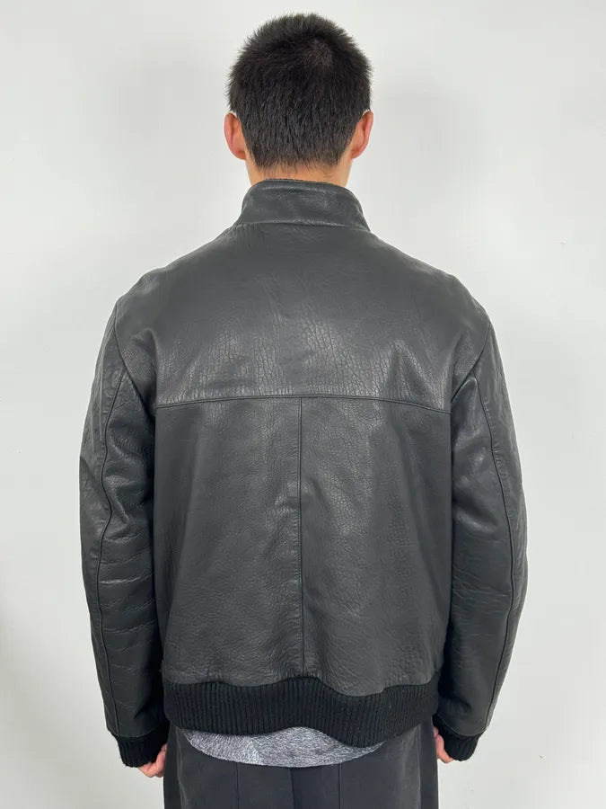 Loro Piana Black Premium Grained Leather Jacket lBqXaRq 2