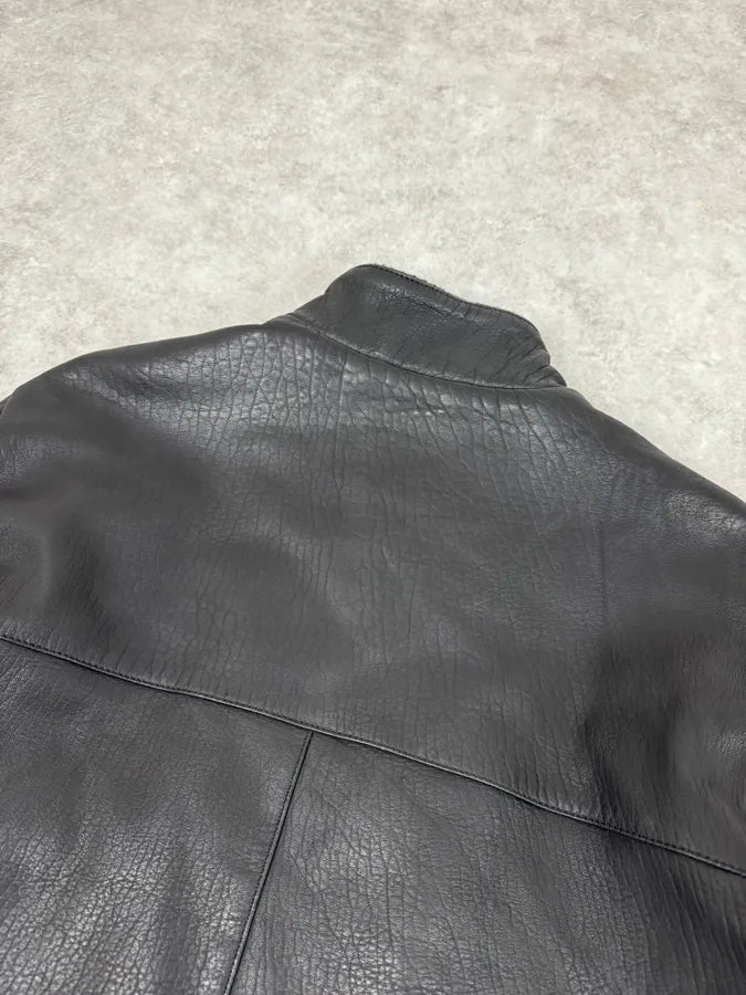 Loro Piana Black Premium Grained Leather Jacket lBqXaRq 5