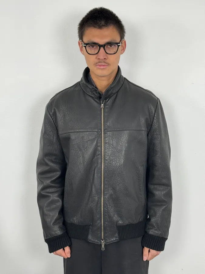 Loro Piana Black Premium Grained Leather Jacket lBqXaRq 1