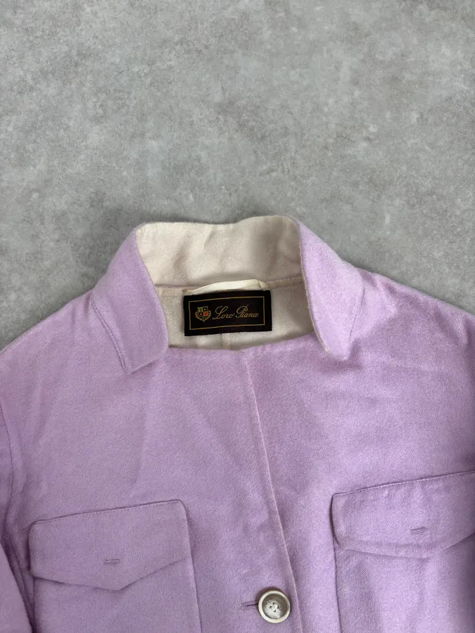 Loro Piana Purple Lila Officer Cashmere Buttoned Jacket PifjMLb 4