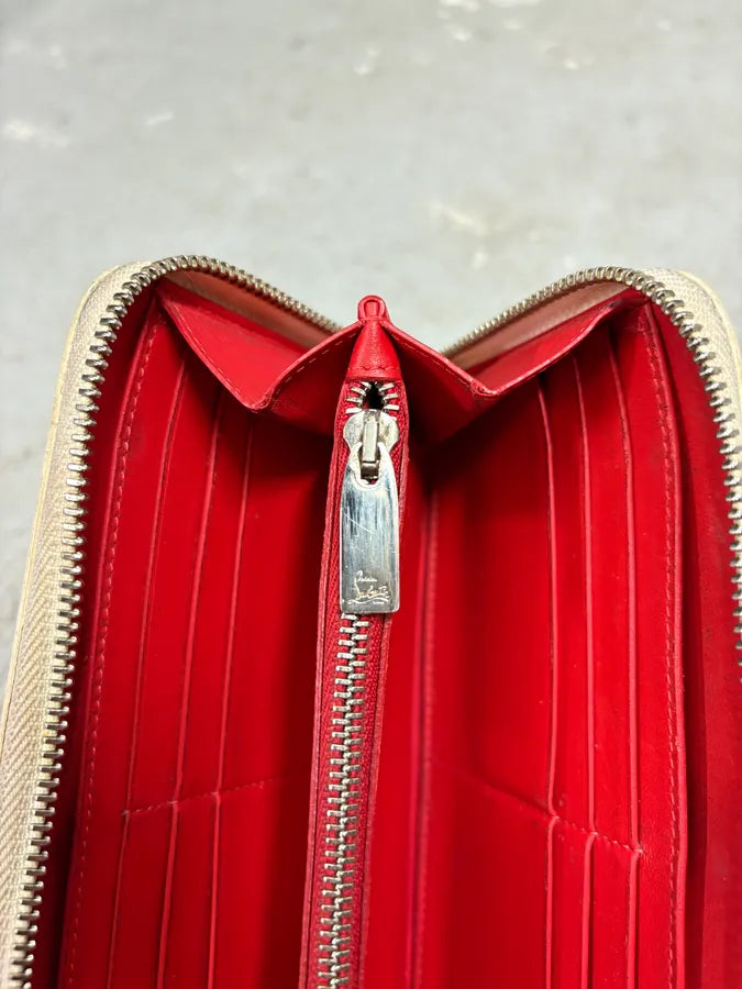 Louboutin Spiked Floral Yellow Leather Wallet (OS) xAlZcIG 6
