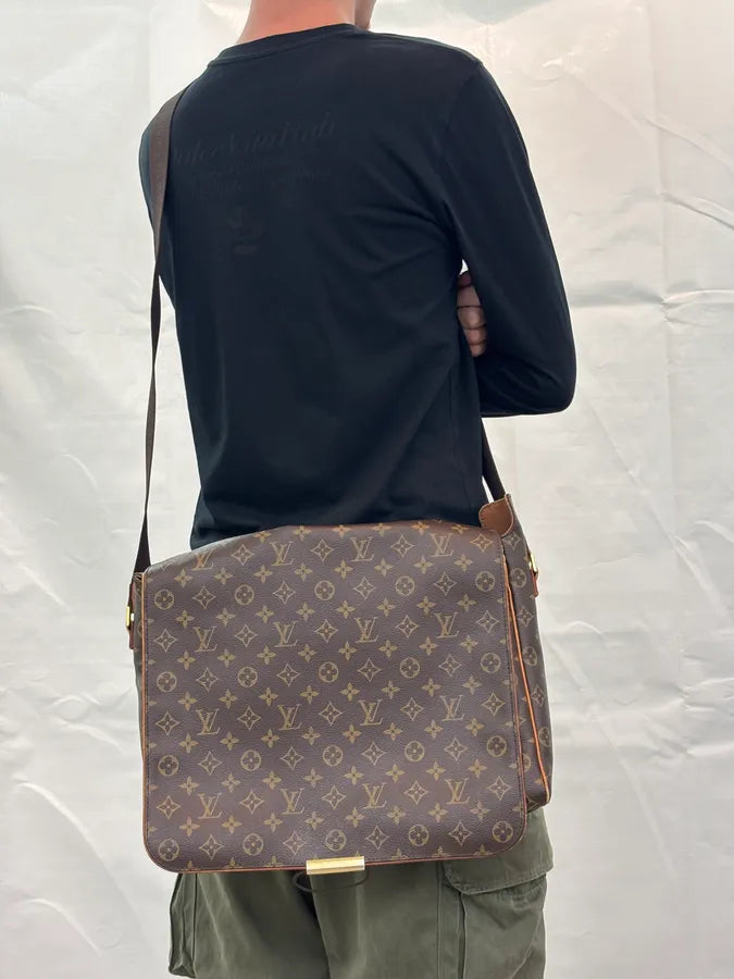 Louis Vuitton Brown Leather Monogram Bag JFccUzz 1