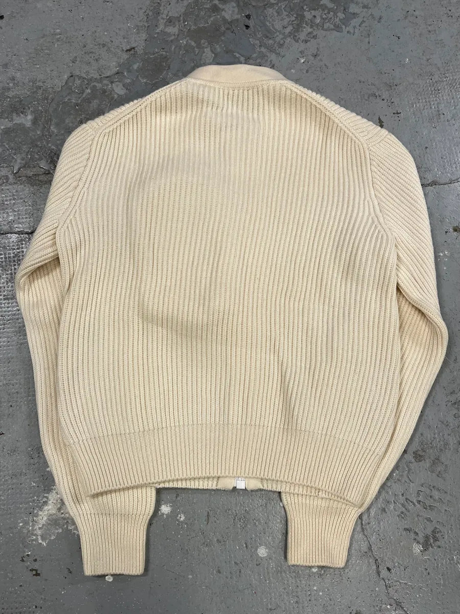Louis Vuitton 3D Pocket Beige Knitted Zip Sweater (S) 4