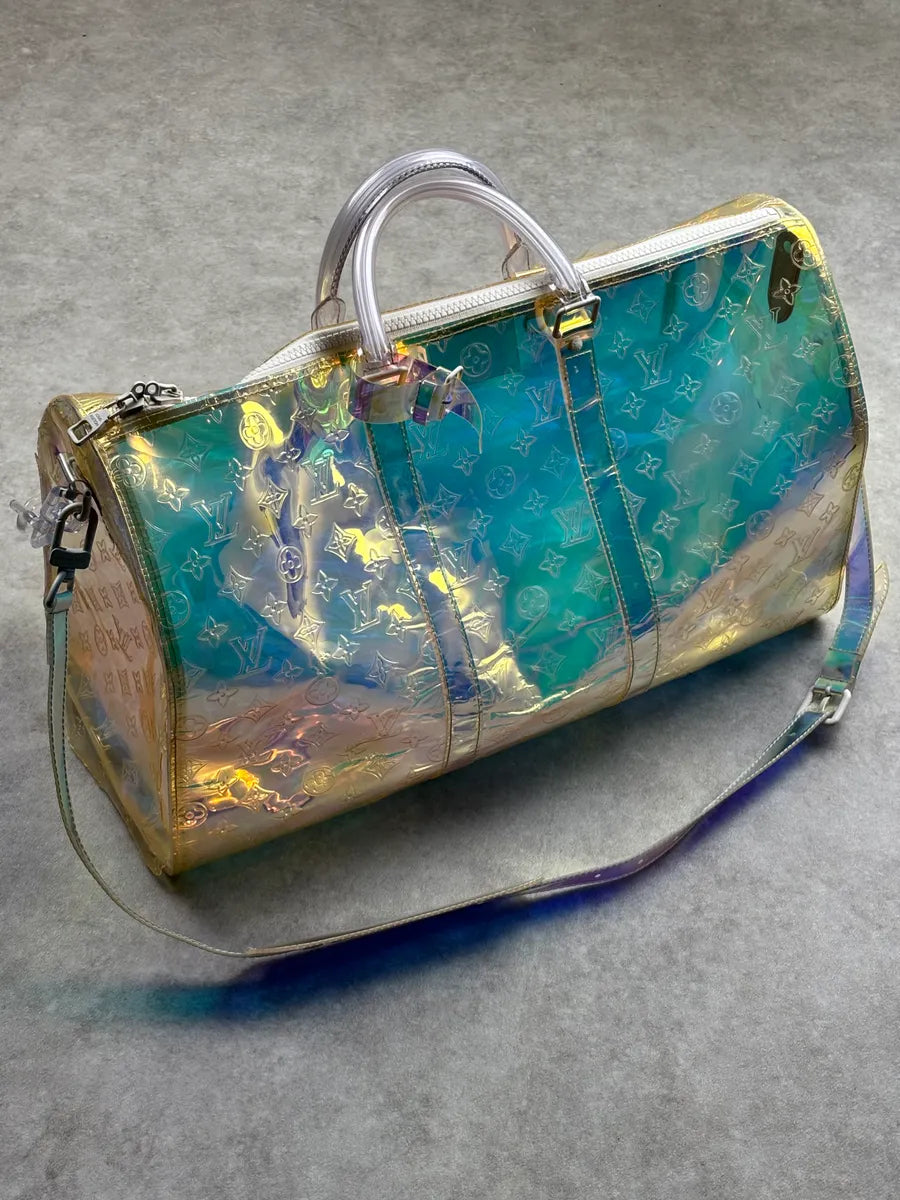 Louis Vuitton 50 Holographic Iridescent Monogram Prism Keepall Bag uDiKWHm 2