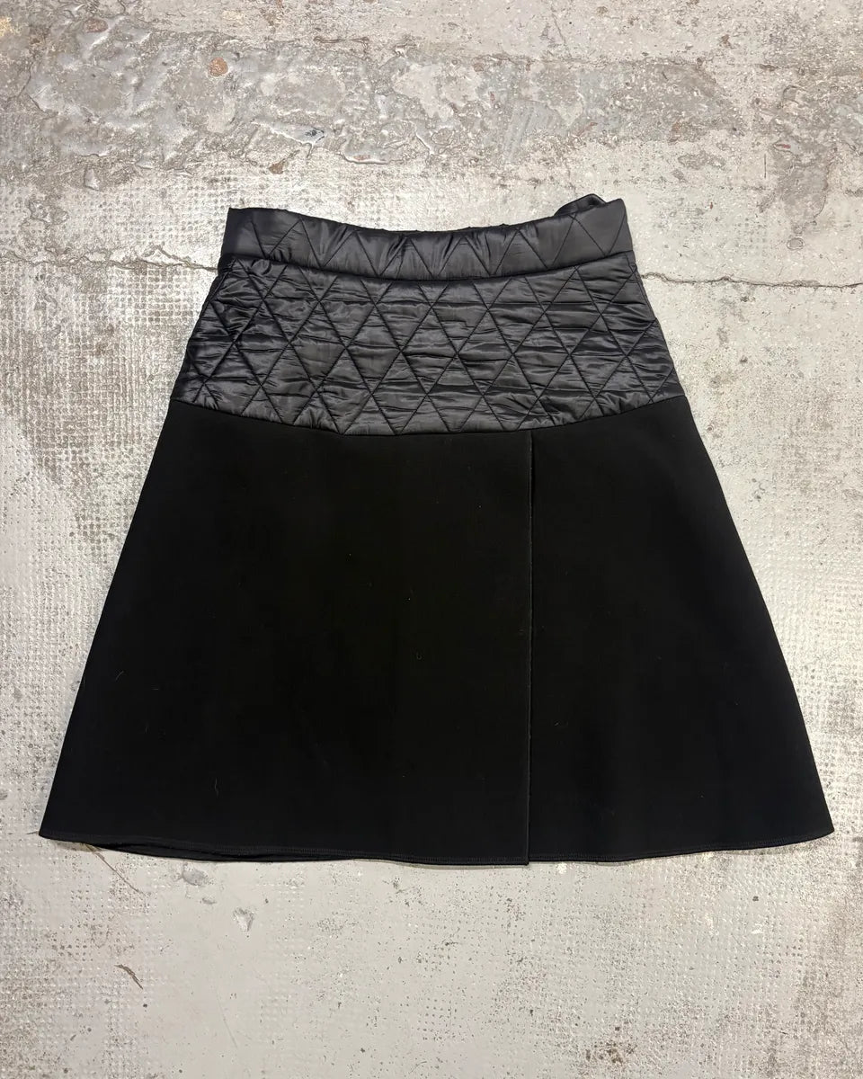 Louis Vuitton Black Acetate Quilted A-Line Skirt ehtWOFQ 0