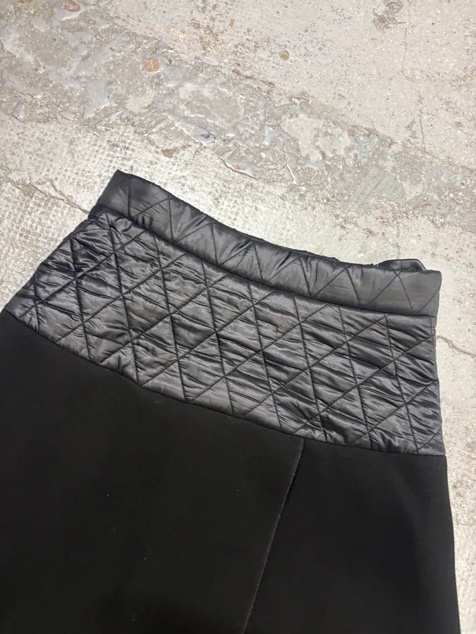 Louis Vuitton Black Acetate Quilted A-Line Skirt ehtWOFQ 4
