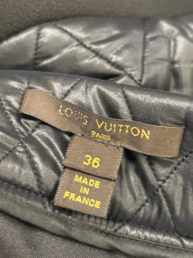 Louis Vuitton Black Acetate Quilted A-Line Skirt ehtWOFQ 8