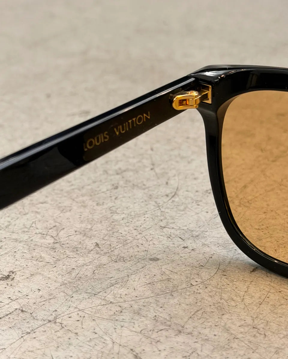 Louis Vuitton Black Acetate Square Sunglasses KeoQzkG 10